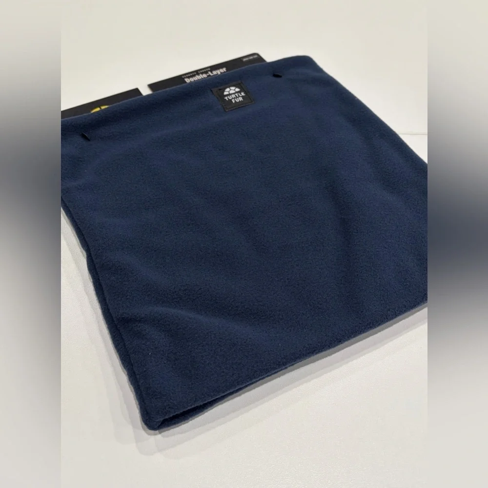 Turtle Fur Adult Micro Fur Fleece Double Layer Neck Warmer UPF 50+ Navy NWT